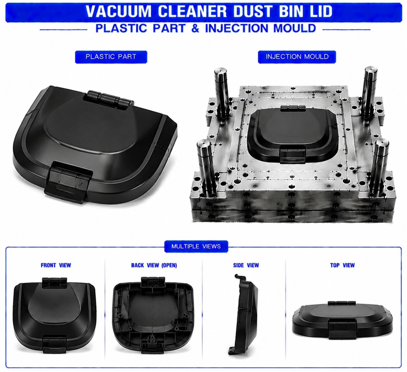 Vacuum Cleaner Plastic Dust Bin Lid